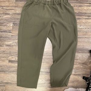 Ava and Viv work trousers army green